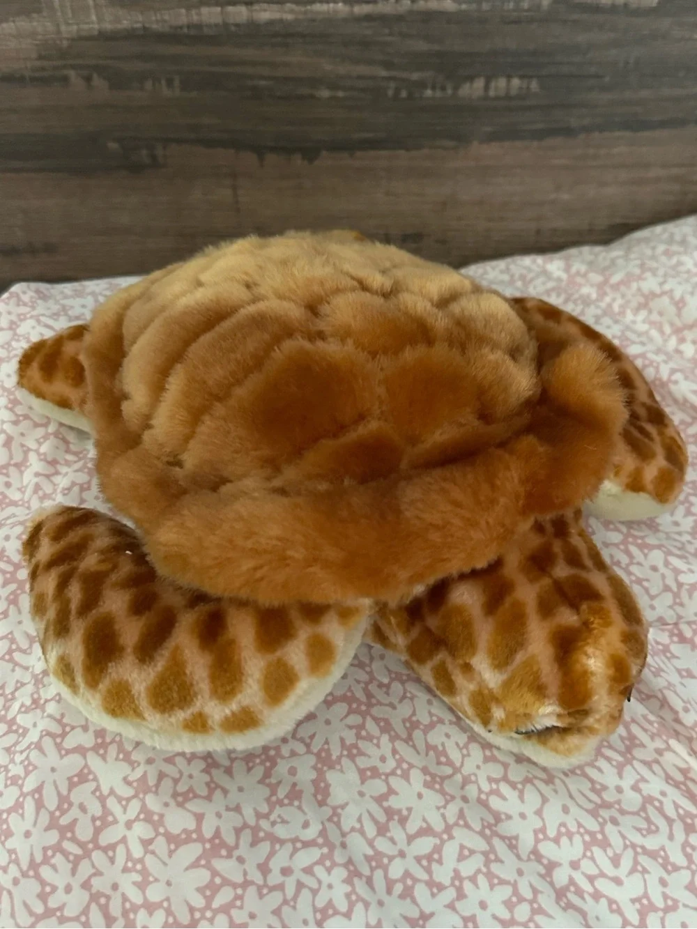 Plush Sea Turtle Pet Toy - Brown